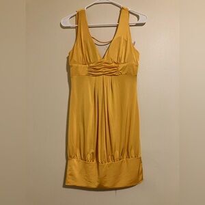 NWT Everly Yellow Satin Sleeveless Dress 8525